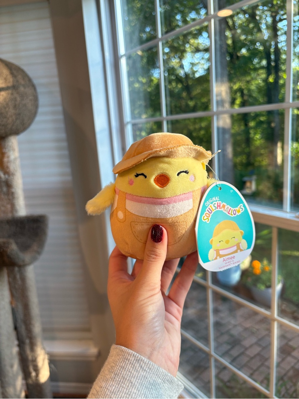 Aimee the chick in overalls NWT 5in squishmallow OG 2021